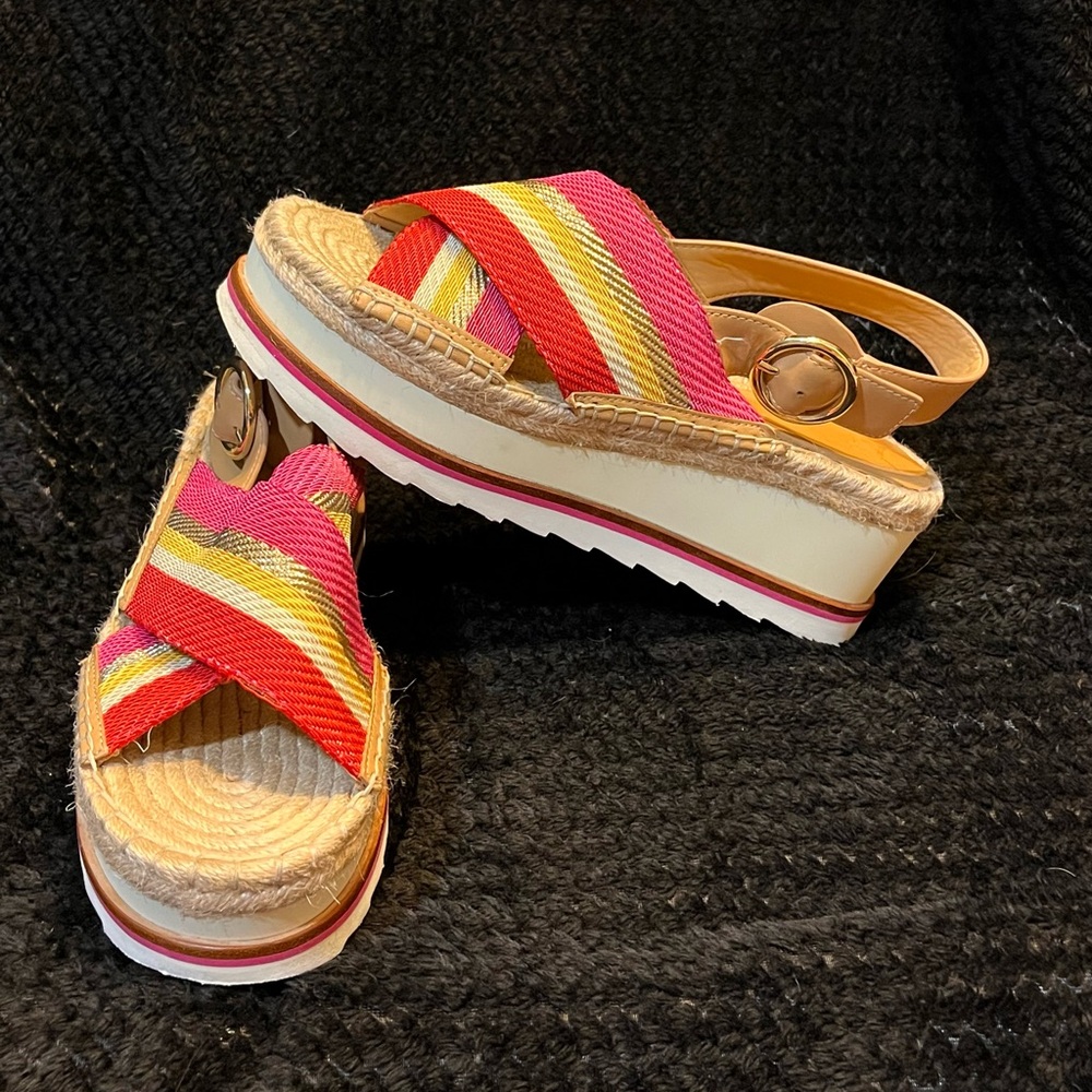 Marc Fisher Glenna Platform Espadrille Sandal, Size 8